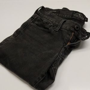 Lucky Brand Jeans Charlie Skinny 00 24 Black Ankle